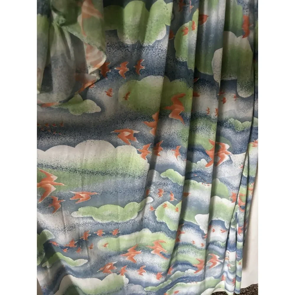 Vintage Montgomery Ward Dress Medium Floral Multicolor Boho Goddess Aline 70s - Picture 6 of 13